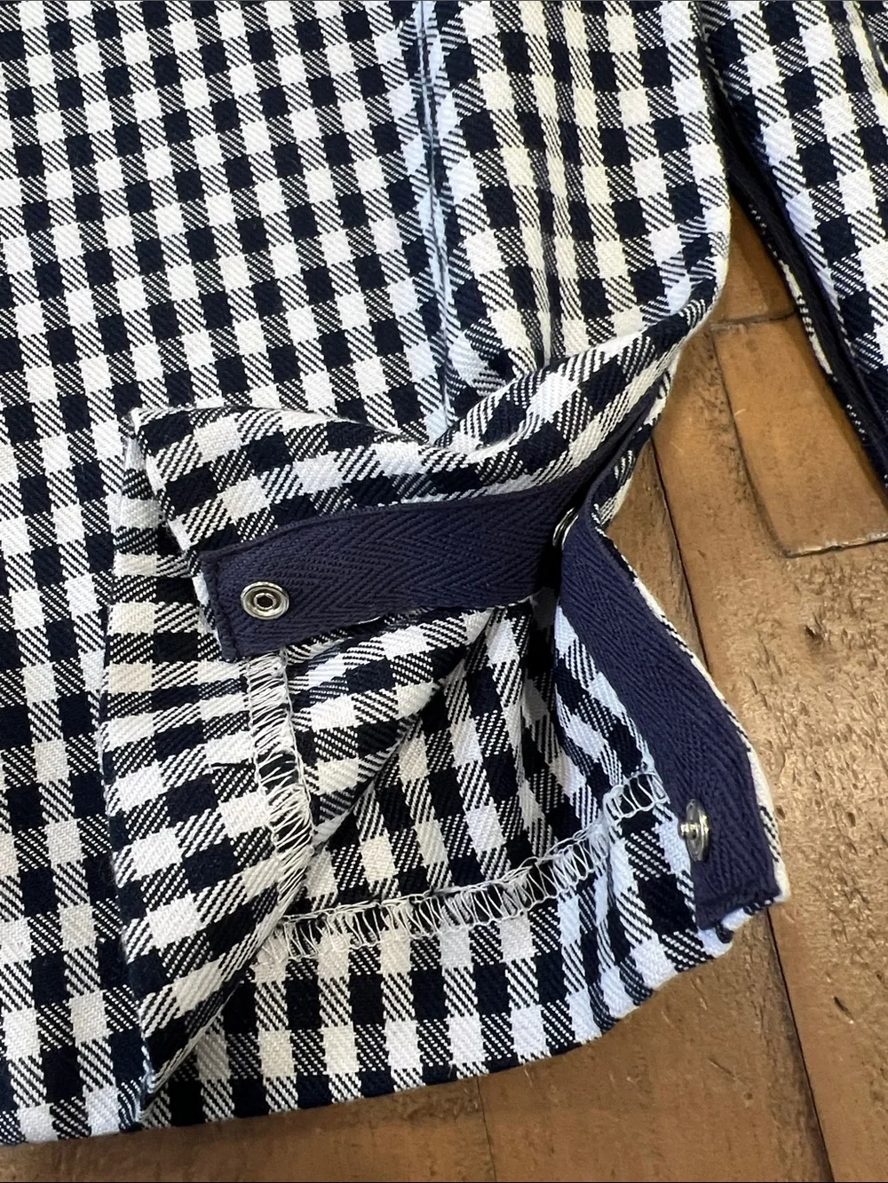 Florence Eiseman checkered plaid bear face overalls 24 months